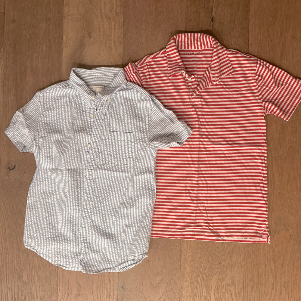 Crewcuts Striped and Sear-sucker Boy’s Shirts Set